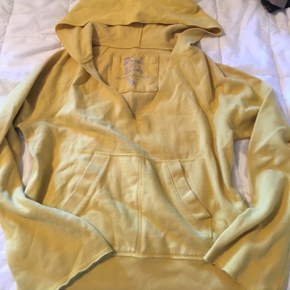 Victoria's Secret Tops - 🍒5/$25🍒VS Yellow Hooded Sweatshirt